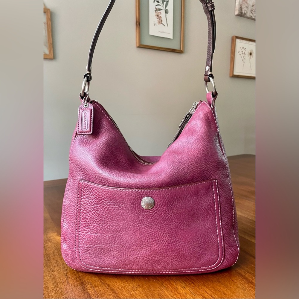 ‼️‼️SOLD‼️‼️Coach Y2K Chelsea Hobo Purple Silver - Picture 3 of 17